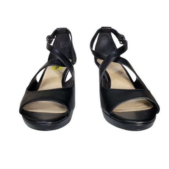 Nine West Black Jubilee Open Toe Heels (Size 9) - Picture 3 of 12